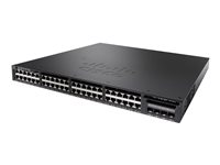 Cisco Catalyst 3650-48PD-L - Switch - Administreret - 48 x 10/100/1000 (PoE+) + 2 x 10 Gigabit SFP+ - desktop, monterbar på stativ - PoE+ (390 W) WS-C3650-48PD-L