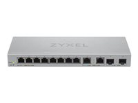 Zyxel XGS1210-12 - V2 - switch - Administreret - 8 x 10/100/1000 + 2 x 100/1000/2.5G + 2 x 1 Gigabit / 10 Gigabit SFP+ (uplink) - desktop, væg-monterbar XGS1210-12-ZZ0102F