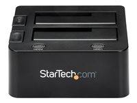 StarTech.com Dual-Bay USB 3.0 to SATA Hard Drive Docking Station, USB Hard Drive Dock, External 2.53.5 SATA IIIIII, SSDHDD Docking Station, Hot-Swap Hard Drive Bay - Top-Loading - Lagringskontrol - 2.5", 3.5" - SATA 6Gb/s - USB 3.0 - sort - for P/N: SVA12M5NA SDOCK2U33