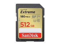 SanDisk Extreme - Flashhukommelseskort - 512 GB - Video Class V30 / UHS-I U3 / Class10 - SDXC UHS-I SDSDXVV-512G-GNCIN