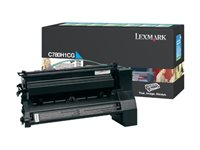 Lexmark - Højtydende - cyan - original - tonerpatron LCCP, LRP - for Lexmark C780dn, C780dtn, C780n, C782dn, C782dtn, C782n, X782e C780H1CG