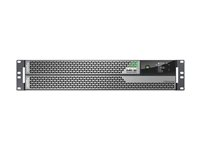 APC Smart-UPS Ultra - UPS (stativ-monterbar / ekstern) - forlænget driftstid, fast forbundet 3-leder udgang, netværkskort, online, tårn, med skinnesæt - AC 220-230 V - 5000 Watt - 5000 VA - Litiumion - Ethernet, USB - output-stikforbindelser: 1 - 2U - sølvgrå SRTL5KRM2UI-HW