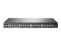 HPE Aruba 2930F 48G PoE+ 4SFP - Switch - L3 - Administreret - 48 x 10/100/1000 (PoE+) + 4 x Gigabit SFP (uplink) - monterbar på stativ - PoE+ (370 W) JL262A