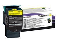 Lexmark - Højtydende - gul - original - tonerpatron LCCP, LRP - for Lexmark C540, C543, C544, C546, X543, X544, X546, X548 C540H1YG