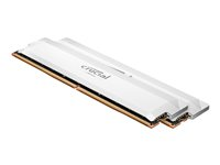 Crucial Pro - Overclocking Edition - DDR5 - sæt - 32 GB: 2 x 16 GB - DIMM 288-PIN - 3200 MHz / PC5-51200 - CL38 - 1.35 V - ikke bufferet - ikke-ECC - hvid CP2K16G64C38U5W