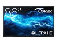 Optoma Creative Touch 3862RK - 86" Diagonal klasse 3-Series Gen 2 LED-bagbelyst LCD paneldisplay - interaktiv - 4K UHD (2160p) 3840 x 2160 - Direct LED - sort H1F0H05BW101