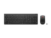 Lenovo Essential Wireless Combo Gen 2 - Sæt med mus og tastatur - trådløs - 2.4 GHz - QWERTY - dansk - sort - brun kasse - for ThinkCentre M60; M70a Gen 2; M75q Gen 2; M75t Gen 2; M90; M90a Gen 2; M90s Gen 2 4X31R64462