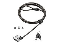 Kensington ClickSafe 2.0 Universal Keyed Laptop Lock - Sikkerhedskabelslås - 1.8 m K68102EU