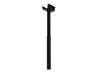 HI-ND Ceiling Mount and Telescope Pipe - Monteringssæt (til loftmontering, teleskopisk pæl) - pulverbelagt metal - sort, RAL 9005 - for P/N: CC4615-0101-02, CC5012-0101-02, CC5012-5001-02, CC7511-5001-02, CC7512-5001-02 CM6500-0101-02P