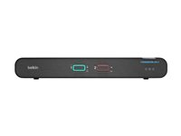 Belkin Universal Secure Dual-Head - 2nd Generation - KVM / audio-switch - 2 x KVM / audio - 1 lokalbruger - desktop - TAA-kompatibel F1DN202KVM-UN-4