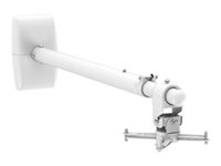 Vision Techmount TM-ST2 - Monteringssæt (vægbeslag, stang) - teleskopisk - for projektor - satin hvid TM-ST2