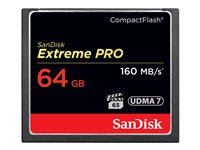 SanDisk Extreme Pro - Flashhukommelseskort - 64 GB - CompactFlash SDCFXPS-064G-X46