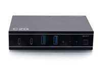 C2G 2x4 USB-C Switch with 2 USB-C Inputs to 2 USB-C and 2 USB-A Device Ports - USB 3.2 GEN 1 (5GBPS) - USB sharing switch til periferiudstyr - 4 x USB 3.2 Gen 1 - desktop C2G54263