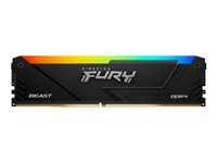 Kingston FURY Beast RGB - DDR4 - modul - 32 GB - DIMM 288-PIN - 3600 MT/s / PC4-28800 - CL18 - 1.35 V - ikke bufferet - ikke-ECC - sort KF436C18BB2A/32