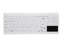 Active Key MedicalKey AK-C7412F - Tastatur - compact - med touchpad - USB - QWERTY - Pan Nordic - hvid AK-C7412F-GUS-W/NOR