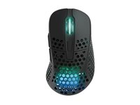 CHERRY Xtrfy M4 - Mus - RGB - optisk - trådløs - 2.4 GHz - trådløs modtager (USB) - sort M4W-RGB-BLACK