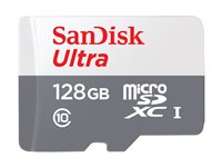SanDisk Ultra - Flashhukommelseskort - 128 GB - A1 / UHS Class 1 / Class10 - microSDXC UHS-I SDSQUNR-128G-GN6MN