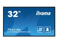 iiyama ProLite LH3260HS-B1AG - 32" Diagonal klasse (31.5" til at se) LED-bagbelyst LCD paneldisplay - digital skiltning - med indbygget SoC medieafspiller - 1080p 1920 x 1080 - kantbelyst - sort, mat finish LH3260HS-B1AG