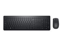Dell Keyboard and Mouse KM3322W - Sæt med mus og tastatur - trådløs - 2.4 GHz - QWERTY - Pan Nordic - sort - med 3 years NBD Advance Exchange KM3322W-R-NOR