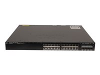 Cisco Catalyst 3650-24PD-S - Switch - L3 - Administreret - 24 x 10/100/1000 (PoE+) + 2 x 10 Gigabit SFP+ - desktop, monterbar på stativ - PoE+ (390 W) WS-C3650-24PD-S