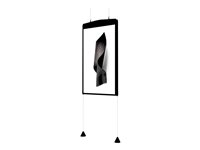HI-ND Ceiling Solution - Monteringssæt (etui) - dobbeltsidet - for digital skiltning LCD-panel - metal - sort, RAL 9005 - skærmstørrelse: 55" - loftsmonterbar - for Samsung OM55N-D CC5519-5001-02