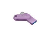 SanDisk Ultra Dual Drive Go - USB flashdrive - 1 TB - USB 3.2 Gen 1 / USB-C - lavendelfarvet SDDDC3-1T00-G46L