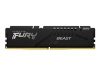 Kingston FURY Beast - DDR5 - modul - 16 GB - DIMM 288-PIN - 5600 MT/s / PC5-44800 - CL40 - 1.25 V - ikke bufferet - on-die ECC - sort KF556C40BB-16