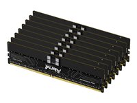 Kingston FURY Renegade Pro - DDR5 - sæt - 128 GB: 8 x 16 GB - DIMM 288-PIN - 6400 MHz / PC5-51200 - CL32 - 1.4 V - registreret - ECC - sort KF564R32RBEK8-128