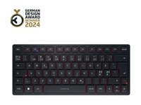 CHERRY KW 9200 MINI - Tastatur - trådløs - 2.4 GHz, Bluetooth 5.0 - QWERTY - Pan Nordic - tastkontakt: CHERRY SX - sort JK-9250PN-2