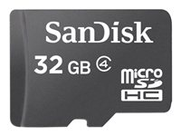 SanDisk - Flashhukommelseskort - 32 GB - Class 4 - microSDHC - sort SDSDQM-032G-B35