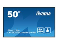 iiyama ProLite LH5065UHSB-B1AG - 50" Diagonal klasse LED-bagbelyst LCD paneldisplay - digital skiltning - Android - 4K UHD (2160p) 3840 x 2160 - sort LH5065UHSB-B1AG