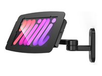Compulocks iPad Mini 8.3" Space Enclosure Swing Wall Mount - Monteringssæt (drejelig arm, indelukke, svingarm) - for tablet - låsbar - højglansaluminium - sort - skærmstørrelse: 8.3" - vægmonterbar, overflademonterbar, på disk - for Apple iPad mini (6. generation) 827B830IPMSB