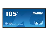 iiyama ProLite TE10518UWI-B1AG - 105" Diagonal klasse (104.6" til at se) LED-bagbelyst LCD paneldisplay - interaktiv digital skiltning - med berøringsskærm - Android - 5K UHD (2160p) 5120 x 2160 - sort, mat TE10518UWI-B1AG