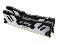 Kingston FURY Renegade - DDR5 - sæt - 32 GB: 2 x 16 GB - DIMM 288-PIN - 8000 MT/s / PC5-64000 - CL38 - 1.1 V - ikke bufferet - on-die ECC - sort med sølv KF580C38RSK2-32