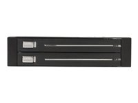 StarTech.com 2 Drive 2.5in Trayless Hot Swap SATA Mobile Rack Backplane - Dual Drive SATA Mobile Rack Enclosure for 3.5 HDD (HSB220SAT25B) - Ramme - sort HSB220SAT25B