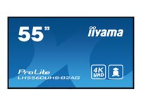 iiyama ProLite LH5560UHS-B2AG - 55" Diagonal klasse (54.6" til at se) LED-bagbelyst LCD paneldisplay - digital skiltning - med indbygget SoC medieafspiller - 4K UHD (2160p) 3840 x 2160 - sort kant med mat finish LH5560UHS-B2AG