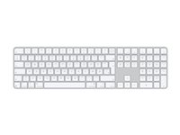 Apple Magic Keyboard with Touch ID and Numeric Keypad - Tastatur - USB-C - trådløs - Bluetooth - QWERTY - dansk - hvide taster MXK73DK/A