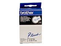 Brother - Hvid, blå - Rulle (0,9 cm x 7,7 m) 1 stk. printerbånd - for P-Touch PT-15, PT-20, PT-2000, PT-3000, PT-500, PT-5000, PT-6, PT-8, PT-8E TC293