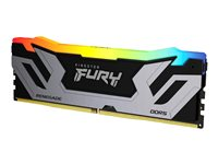 Kingston FURY Renegade RGB - DDR5 - modul - 24 GB - DIMM 288-PIN - 4200 MHz / PC5-67200 - CL40 - 1.45 V - ikke bufferet - on-die ECC - sort og sølv KF584CU40RSA-24