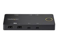 StarTech.com 2-Port USB-C KVM Switch, Single-4K 60Hz HDMI Monitor, Dual-100W Power Delivery Pass-through Ports, Bus Powered, USB Type-C/USB4/Thunderbolt 3/4 Compatible - Small Form Factor (C2-H46-UC2-PD-KVM) - KVM switch - 2 x KVM / audio / USB - 1 lokalbruger - desktop C2-H46-UC2-PD-KVM