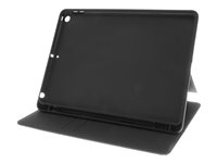 Insmat Exclusive Flip Case - Flipomslag til tablet - polykarbonat, gummibelægning - sort - 10.2" - for Apple 10.2-inch iPad (7. generation) 652-1241