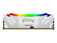 Kingston FURY Renegade RGB - DDR5 - modul - 16 GB - DIMM 288-PIN - 7200 MT/s / PC5-57600 - CL38 - 1.45 V - on-die ECC - hvid KF572C38RWA-16