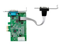 StarTech.com 2-port PCI Express RS232 Serial Adapter Card, PCIe RS232 Serial Host Controller Card, PCIe to Serial DB9 COM Ports, 16950 UART, Low Profile Expansion Card, Windows/macOS/Linux - Full/Low-Profile (PEX2S953LP) - Seriel adapter - PCIe lavprofil - RS-232 x 2 PEX2S953LP