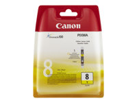 Canon CLI-8Y - 13 ml - gul - original - blækbeholder - for PIXMA iP3500, iP4500, iP5300, MP510, MP520, MP610, MP960, MP970, MX700, MX850, Pro9000 0623B001