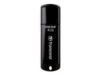 Transcend JetFlash 350 - USB flashdrive - 4 GB - USB 2.0 - sort TS4GJF350