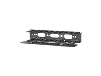 APC Horizontal Cable Manager Single-Sided with Cover - Kabeladministrationspakke for rack - sort - 2U - 19" - TAA-kompatibel - for Smart-UPS X 3000VA Short Depth Tower/Rack LCD AR8600A