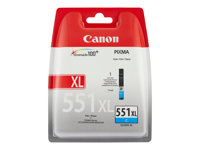 Canon CLI-551C XL - 11 ml - Højtydende - cyan - original - blækbeholder - for PIXMA iP8750, iX6850, MG5550, MG5650, MG5655, MG6450, MG6650, MG7150, MG7550, MX725, MX925 6444B001