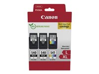 Canon 540L x2/CL-541XL Multipack - 3 pakker - Højtydende - sort, farve (cyan, magenta, gul) - original - hængekasse - blækpatron 5224B017