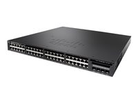 Cisco Catalyst 3650-48PD-E - Switch - L3 - Administreret - 48 x 10/100/1000 (PoE+) + 2 x 10 Gigabit SFP+ - desktop, monterbar på stativ - PoE+ (390 W) WS-C3650-48PD-E