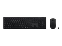 Lenovo Professional - Sæt med mus og tastatur - trådløs - Bluetooth, 2.4 GHz - spansk - tastkontakt: Scissor-Switch - grå - brun kasse 4X31K03961